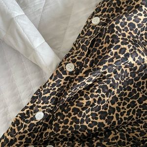 JCREW Factory Leopard-Print Button-Up 🐆
